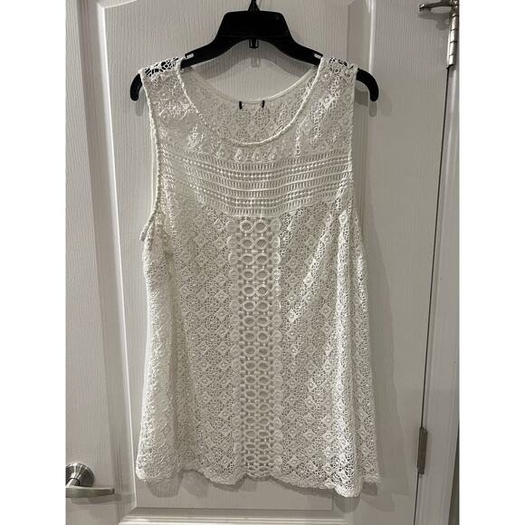 Women Lace Sleeveless Pullover Tops Vest Ladies Summer Tank Tee Blouse T shirt - Picture 1 of 5